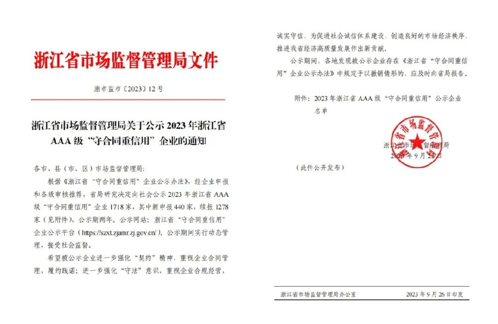 华体平台_华体（中国）喜获AAA级“守合同重信用”企业荣誉称号